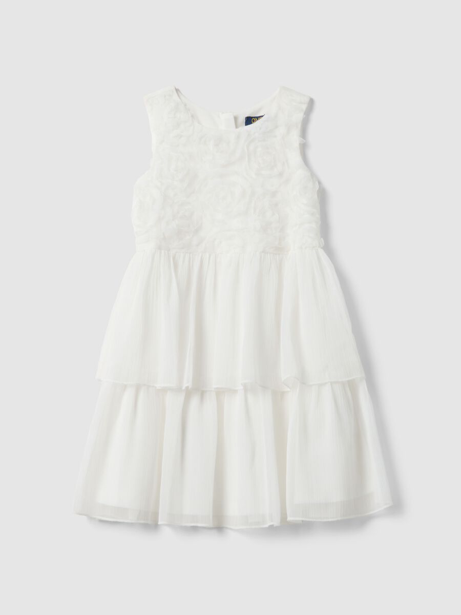 White pure cotton dress regular fit for girls_0