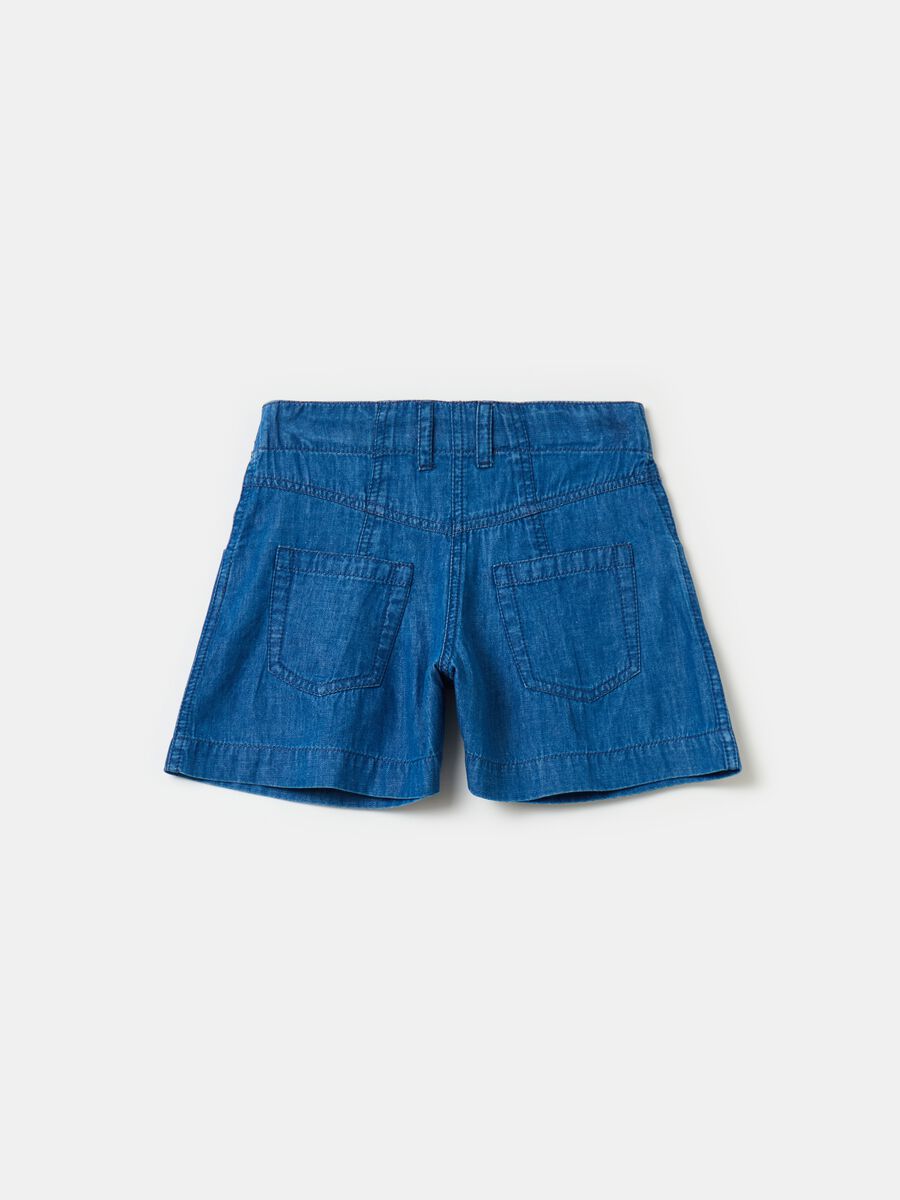 Denim shorts with five pockets_1
