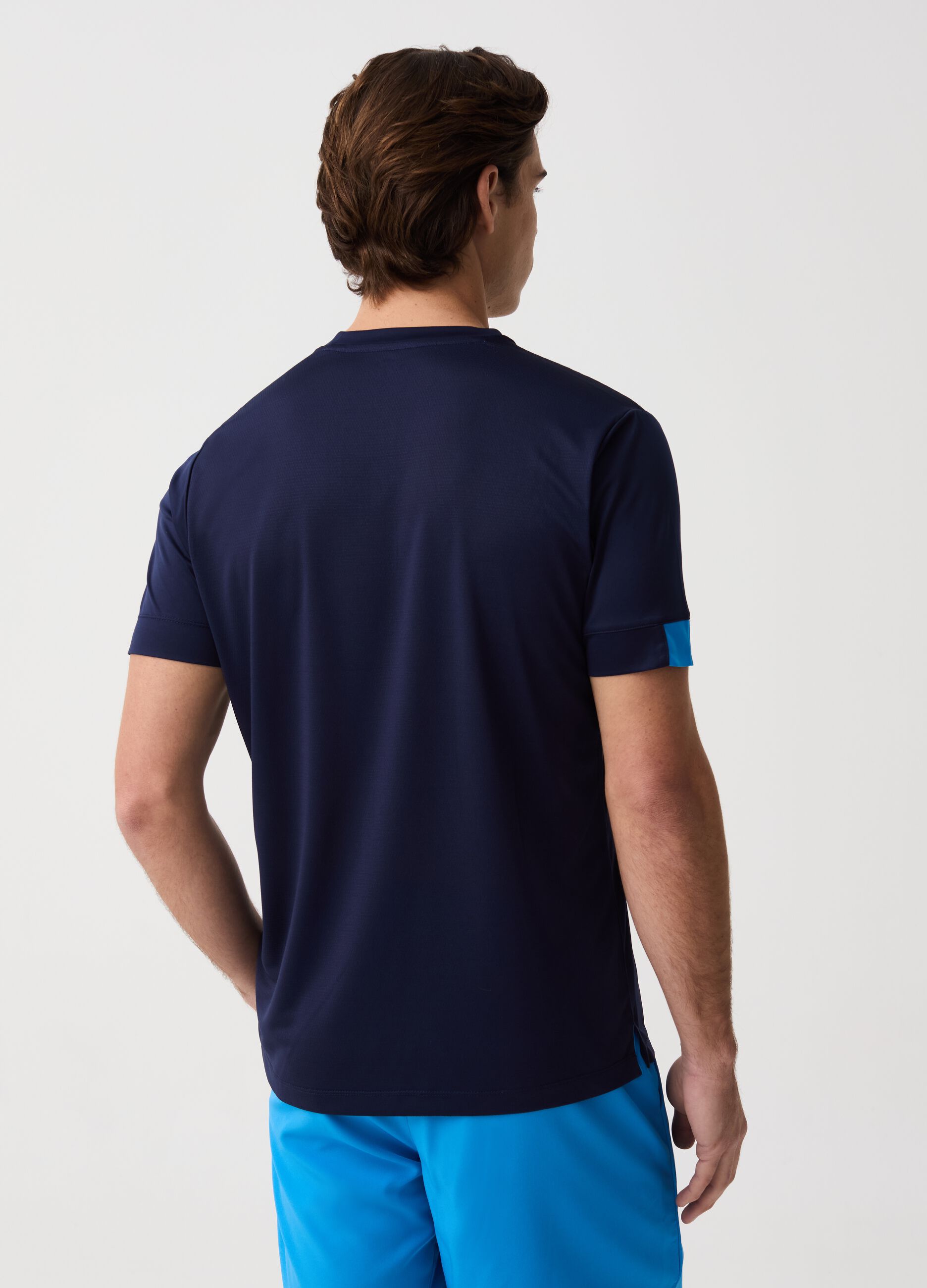 Quick-dry tennis T-shirt with Slazenger print