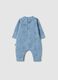 Baby blue pure cotton romper with bear print_1