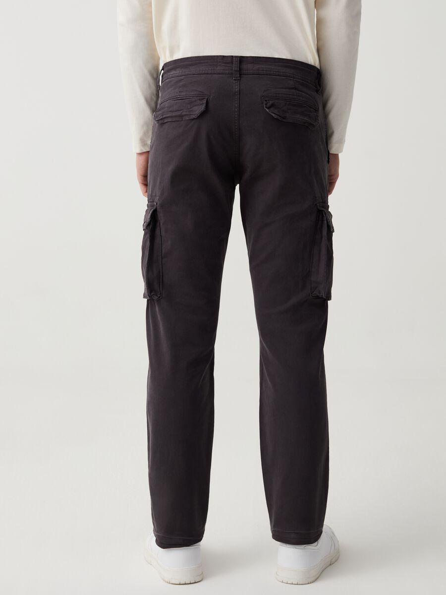 Regular-fit cargo trousers in stretch twill_1