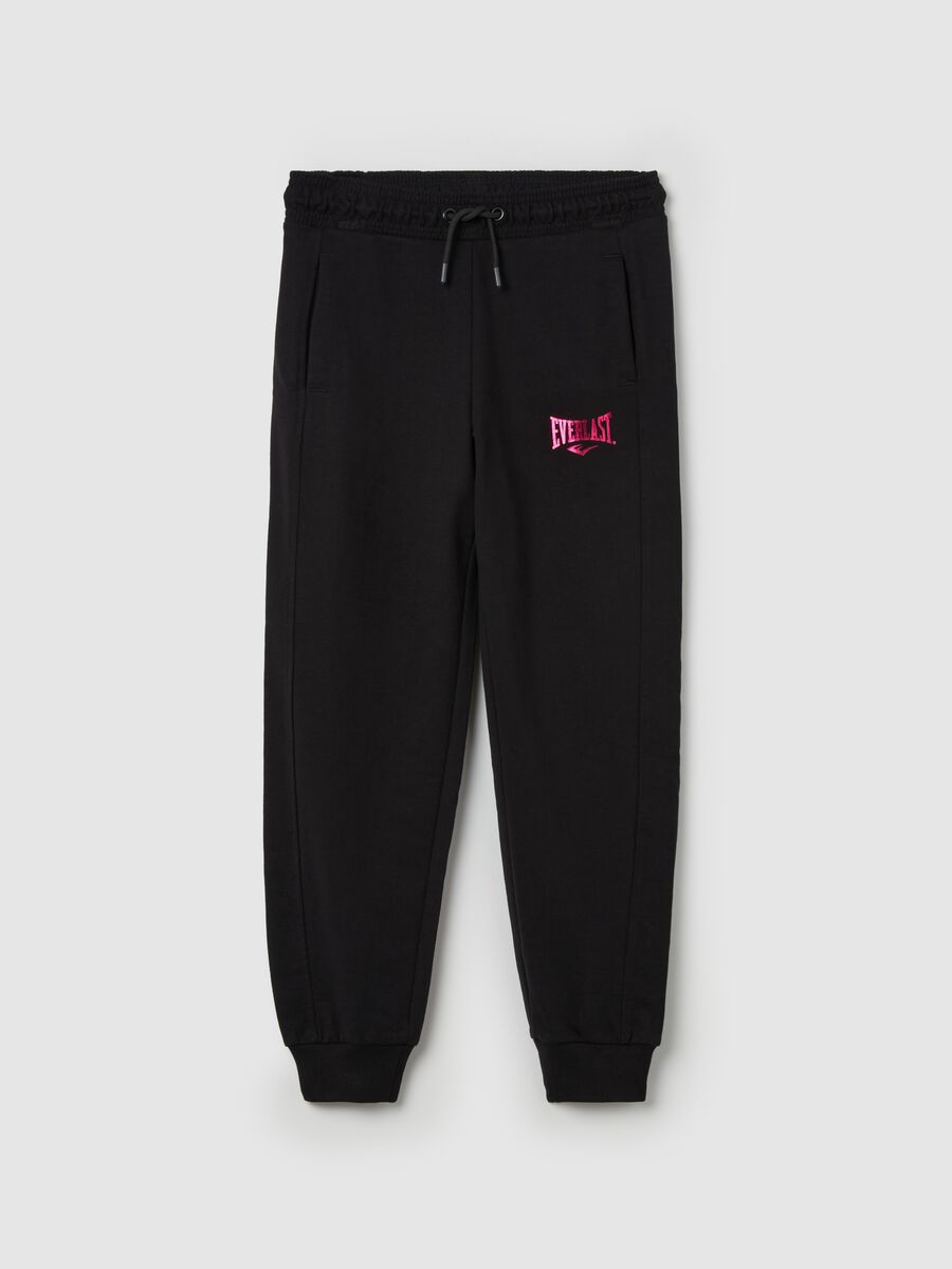 Joggers with drawstring and logo print_3