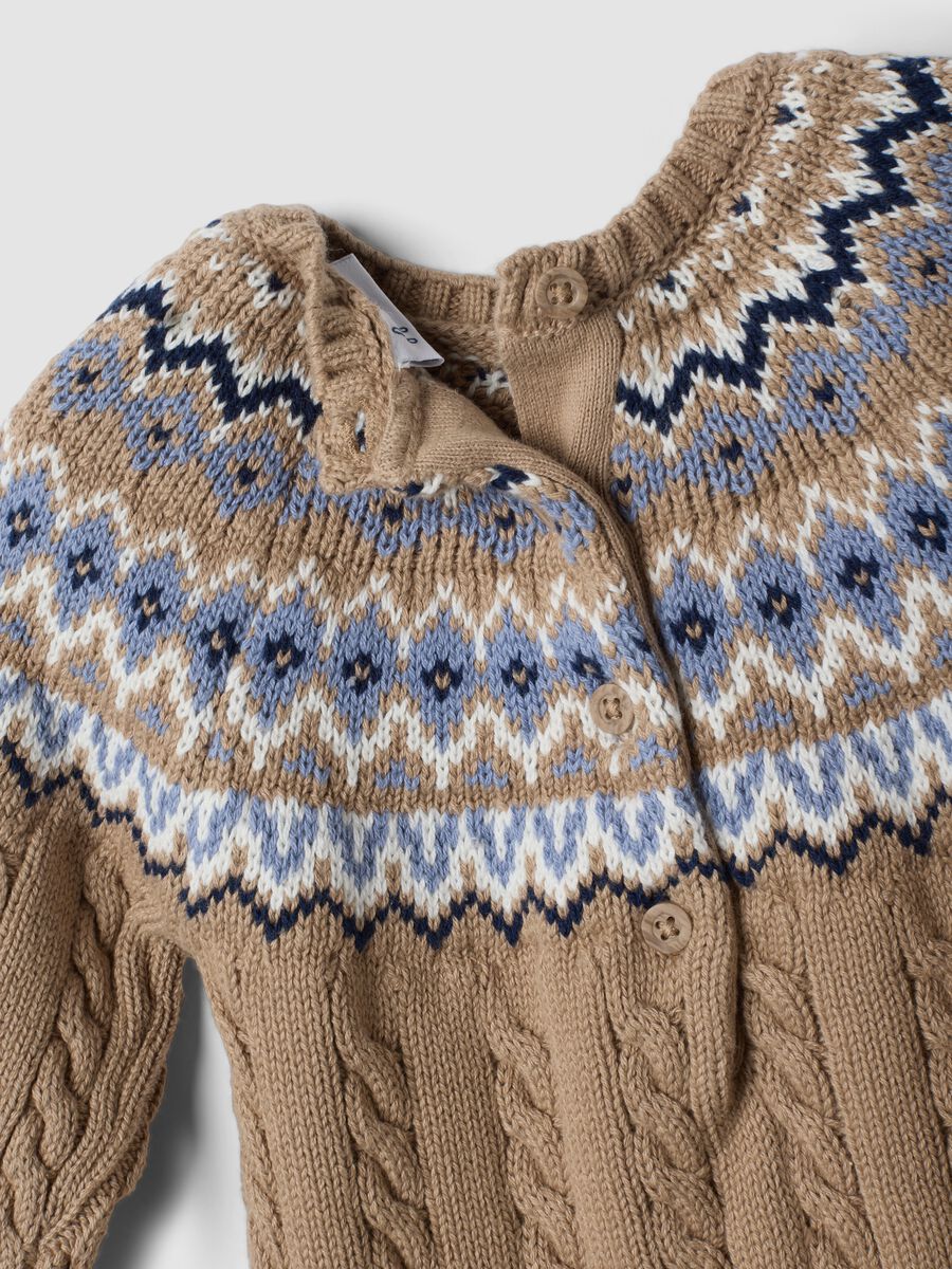 Tutina marrone in puro cotone organico lavorato a trecce_3