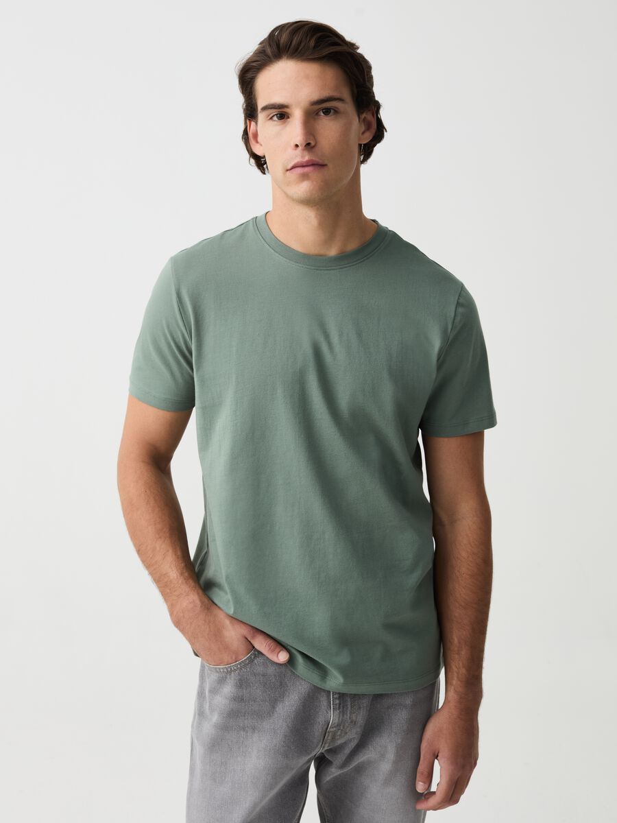 Camiseta de algodón orgánico cuello redondo_0