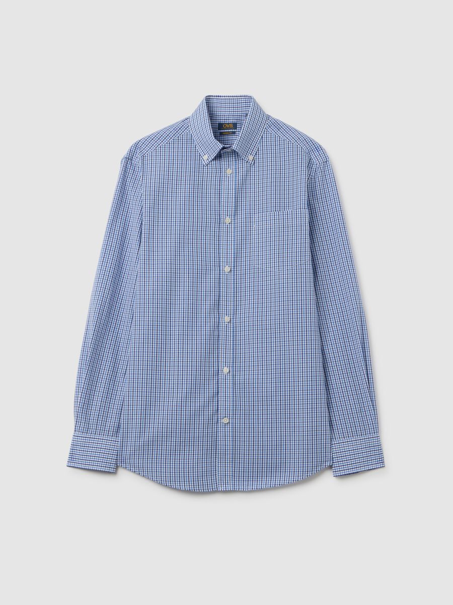 Multicolour cotton blend regular fit shirt_4