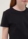 T-shirt preta 100% algod&atilde;o para rapariga, corte regular_2