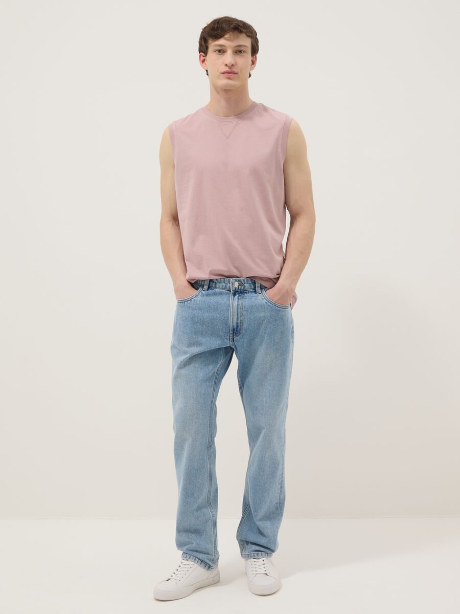 Pink pure cotton tank top_2