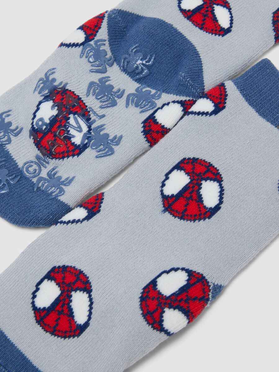 2er-Pack rutschfeste blaue Socken aus Bio-Baumwolle mit Spidey-Print_2