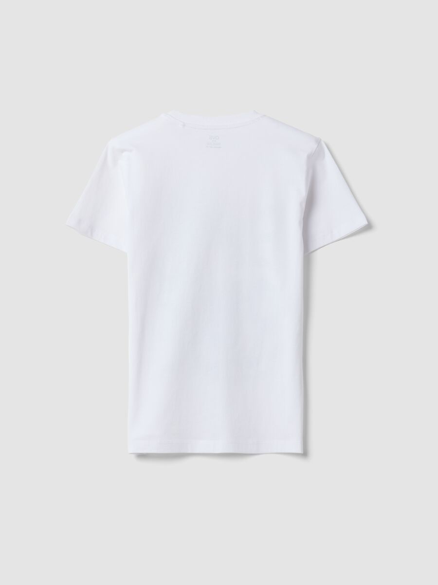 Camiseta blanca de algod&oacute;n org&aacute;nico de manga corta_4