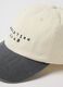 Multicoloured pure cotton baseball cap with embroidered text_2