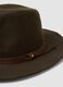 Brown pure wool hat with contrast band_1