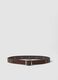 Cintura marrone in vera pelle con borchie_0
