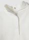 T-shirt bianca in cotone organico elasticizzato con colletto rialzato_3
