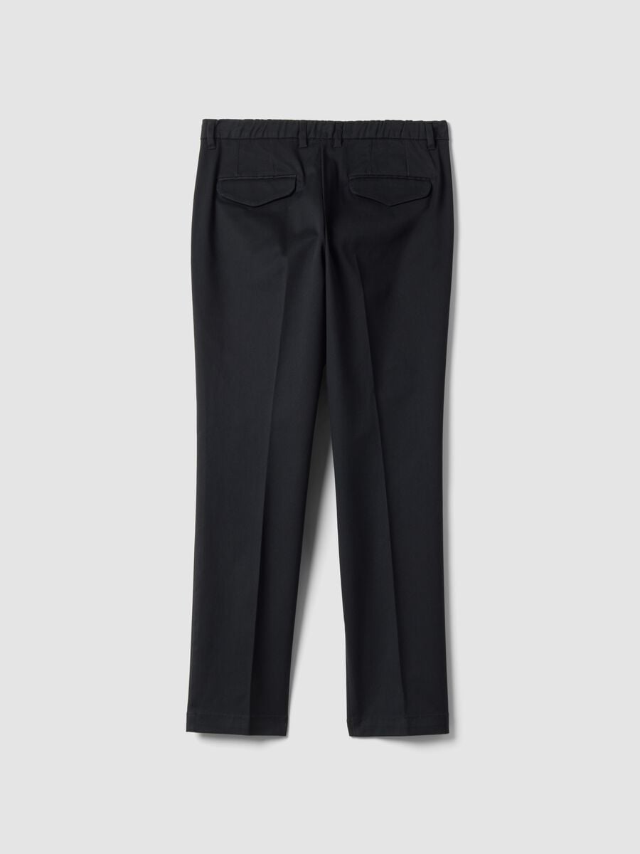 Grey slim-fit stretch twill chino trousers_6