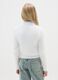 Girls' white sweater fitted with perforated heart_2