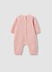 Pink organic cotton baby girl sleepsuit with Stitch print_1