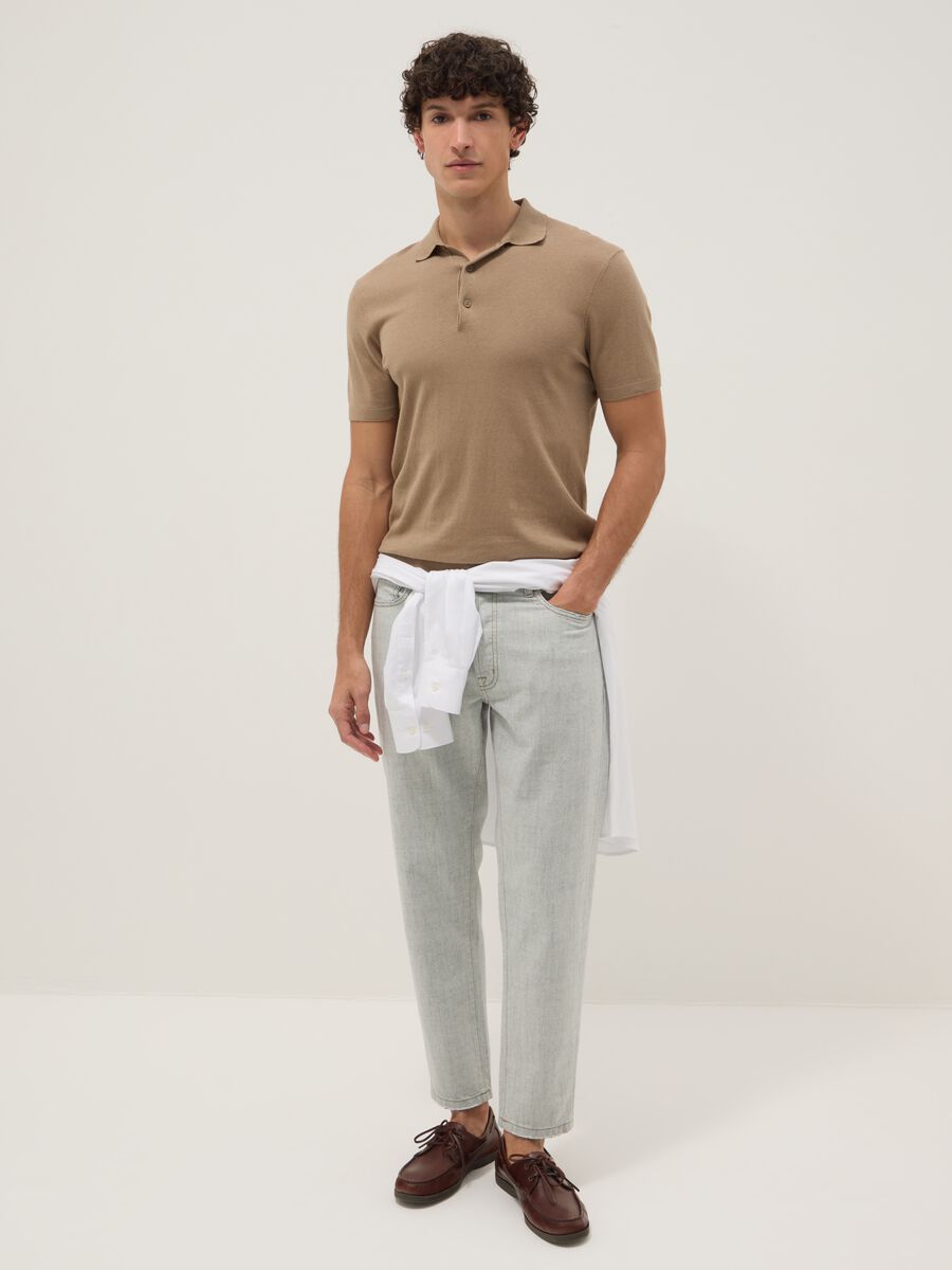 Hellblaue Denim-Jeans aus reiner Baumwolle im Relaxed Fit_1