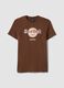 Braunes T-Shirt aus reiner Baumwolle mit Hard Rock Cafe-Print, Regular Fit_4
