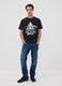 Black pure cotton T-shirt with Pink Floyd print_1
