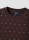 Brown stretch cotton T-shirt with studs, regular fit_5