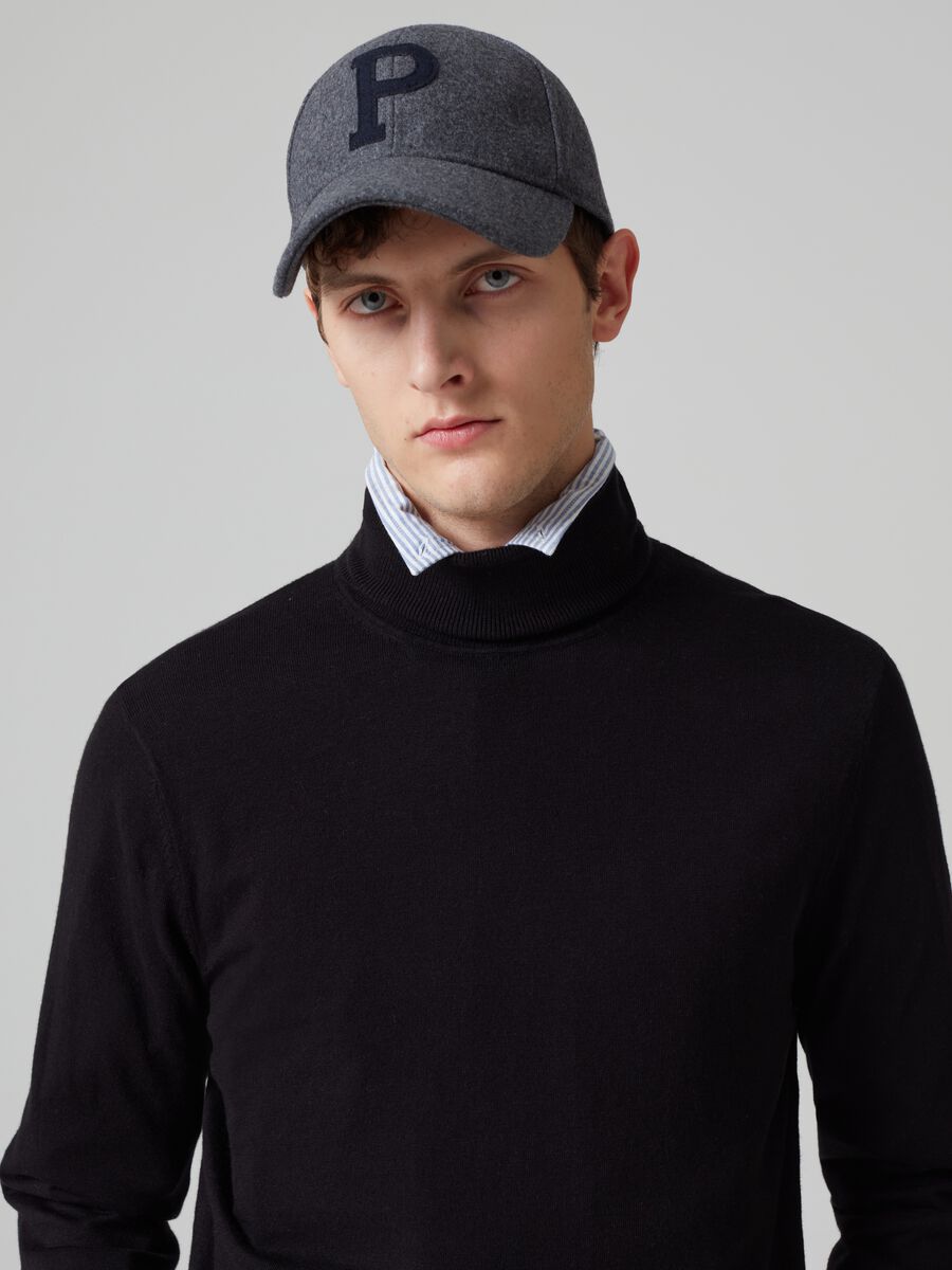 Cotton, silk and cashmere turtle-neck sweater_1