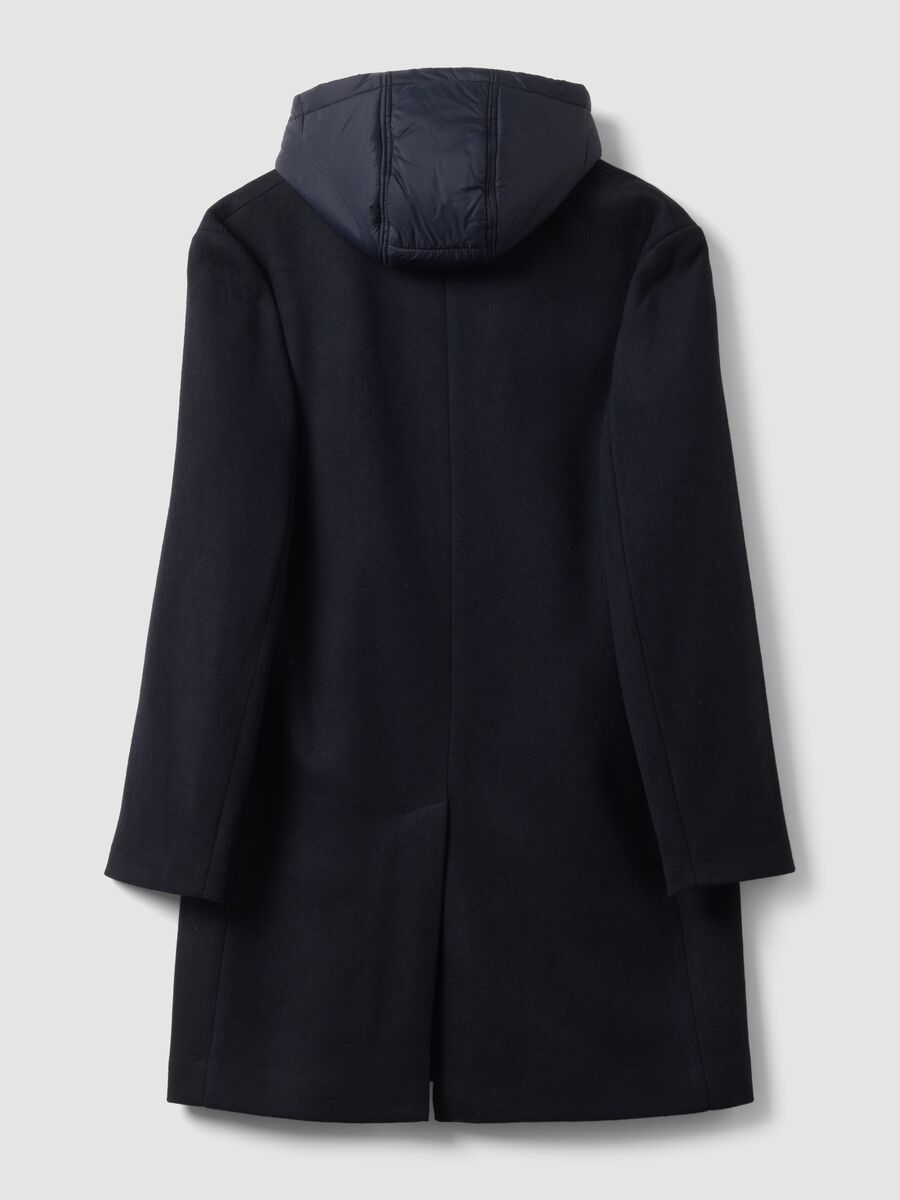 Navy blue wool-blend coat with detachable hood_2