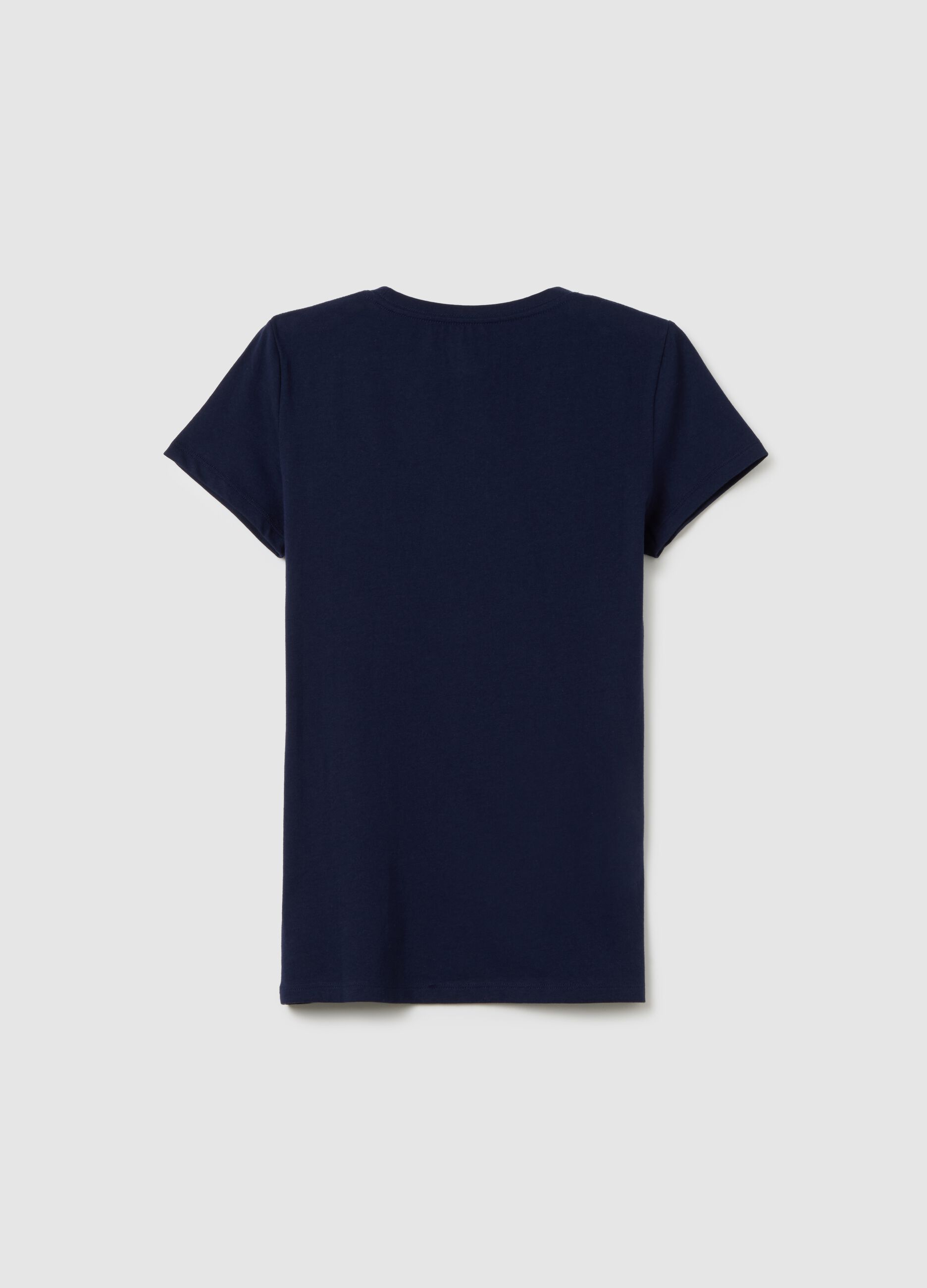 T-shirt with round neck and logo