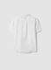 White pure linen oversized shirt for boys_1