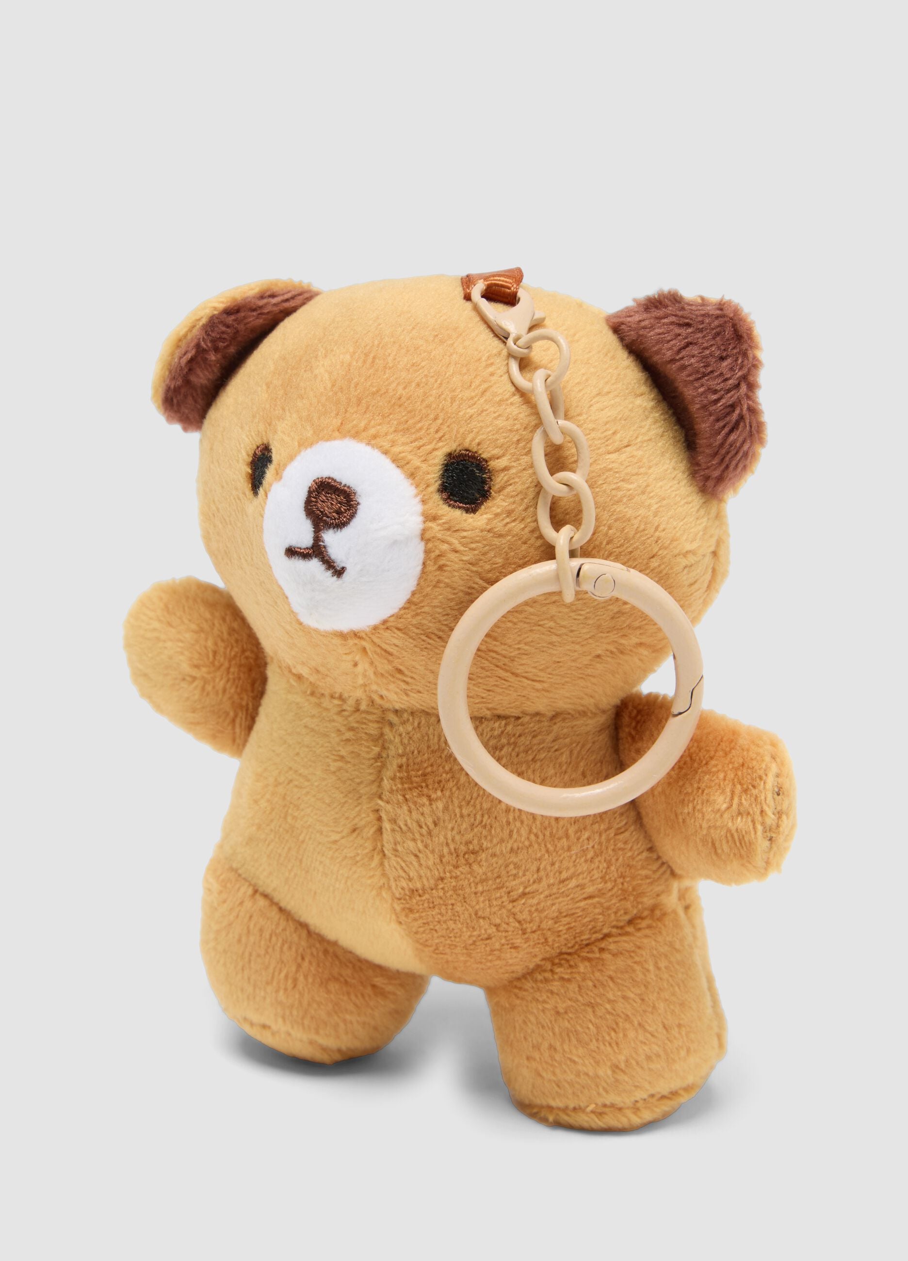 Brown teddy bear keyring
