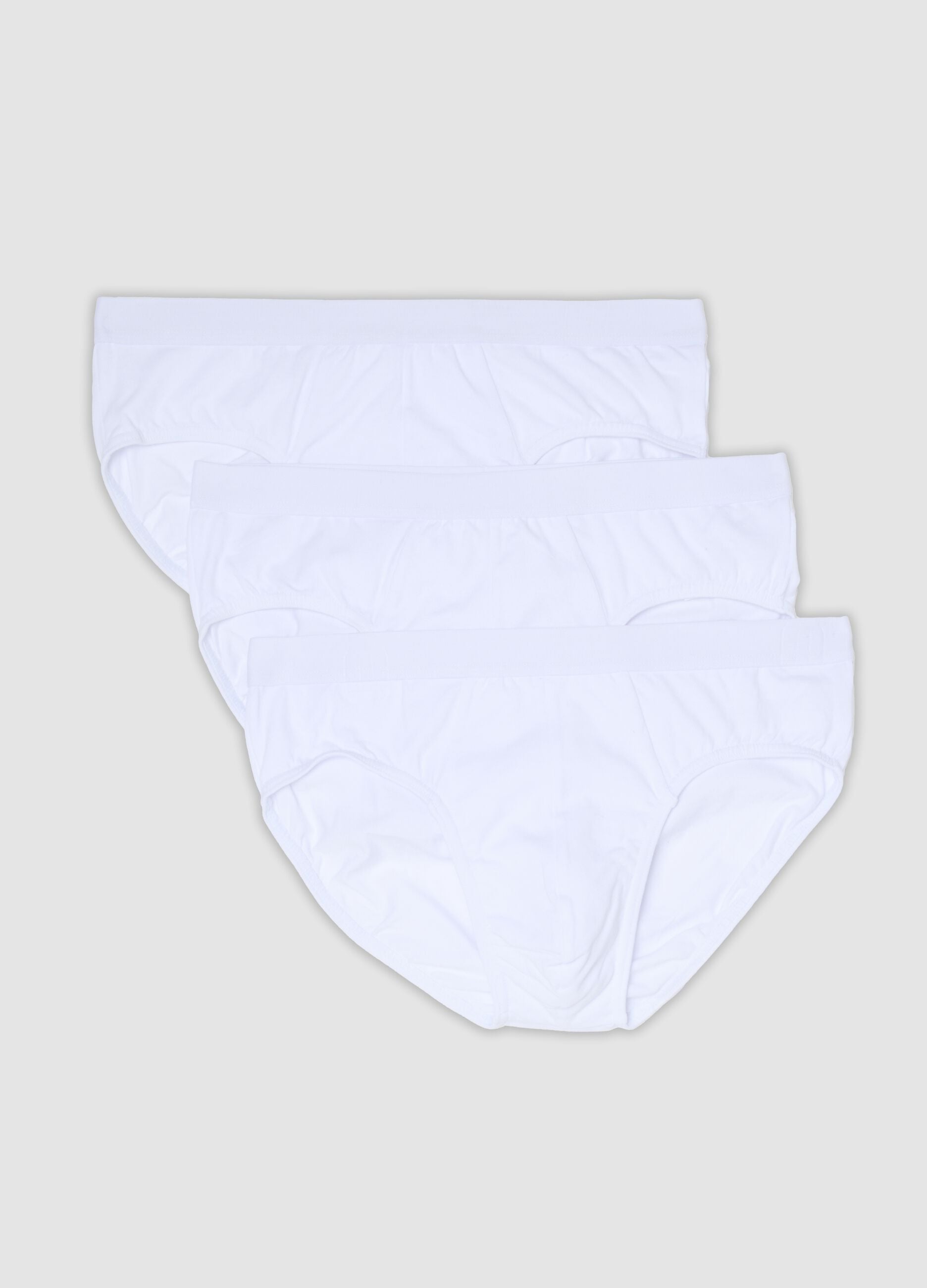 3-pack of white organic cotton briefs