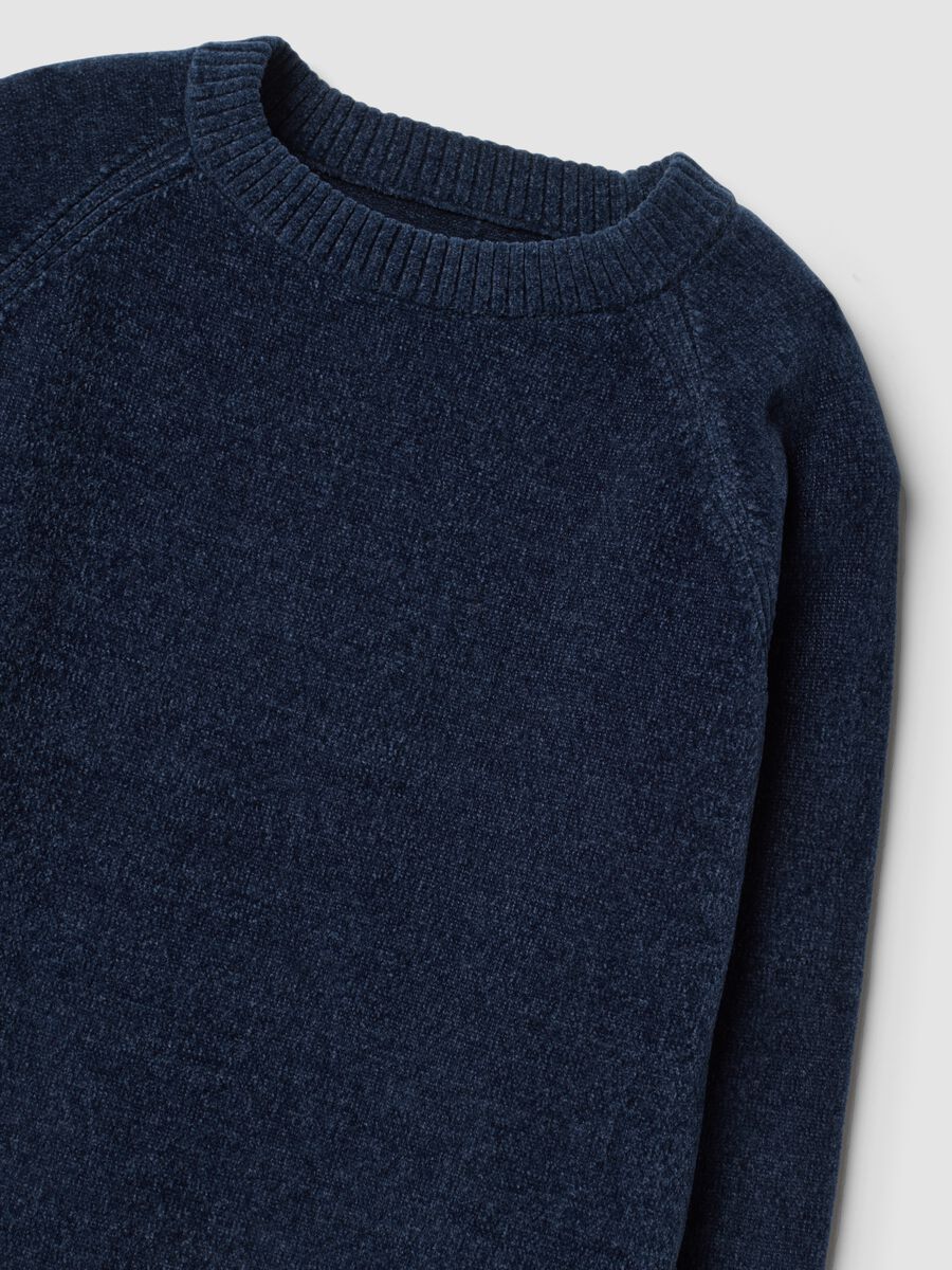 Blue stretch crew-neck top_2