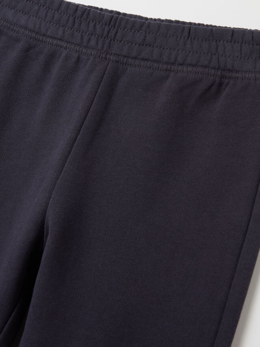 Cotton joggers with elasticated edging_2