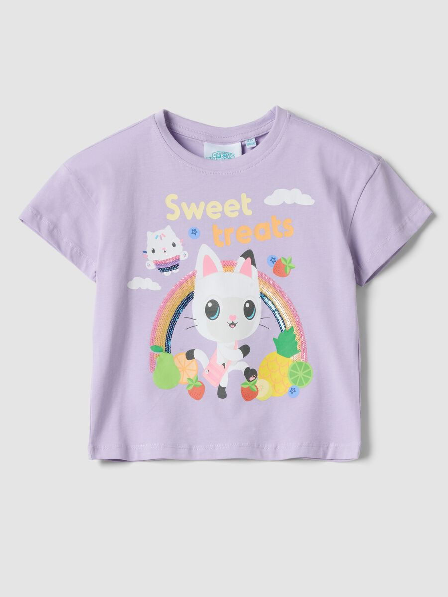 Girls' lilac stretch cotton regular fit t-shirt_0