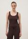 Brown textured stretch vest top_2