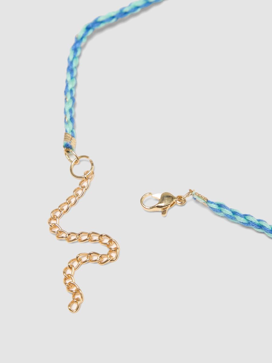 Multicoloured rope necklace with decorative charms_2