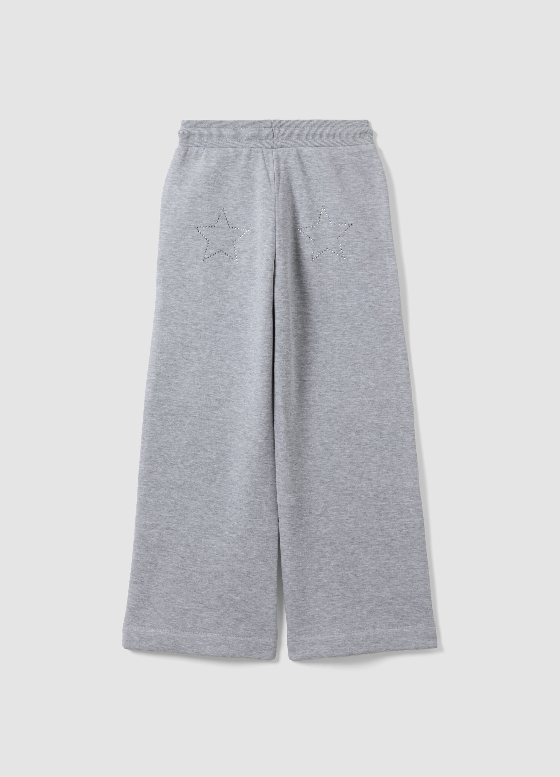Graue Regular-Fit Jogginghose aus Baumwollmix f&uuml;r M&auml;dchen
