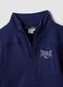 Blue full-zip sweatshirt with high neck and logo_5
