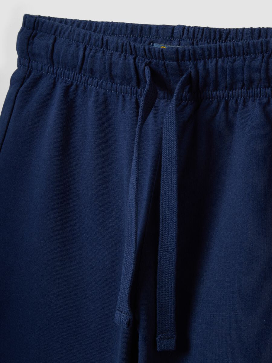 Kids' regular fit blue pure cotton shorts_2