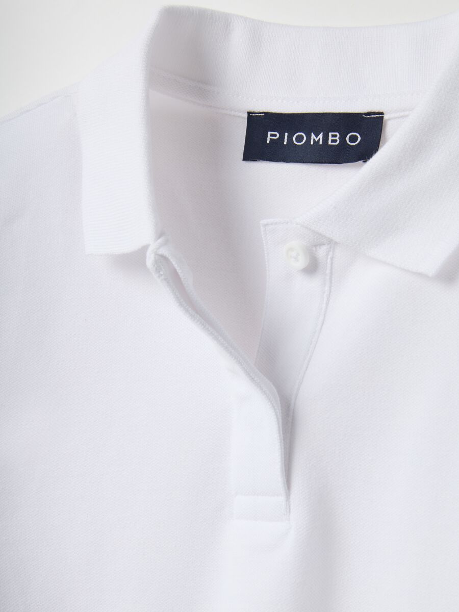 White pure cotton polo shirt regular fit_5