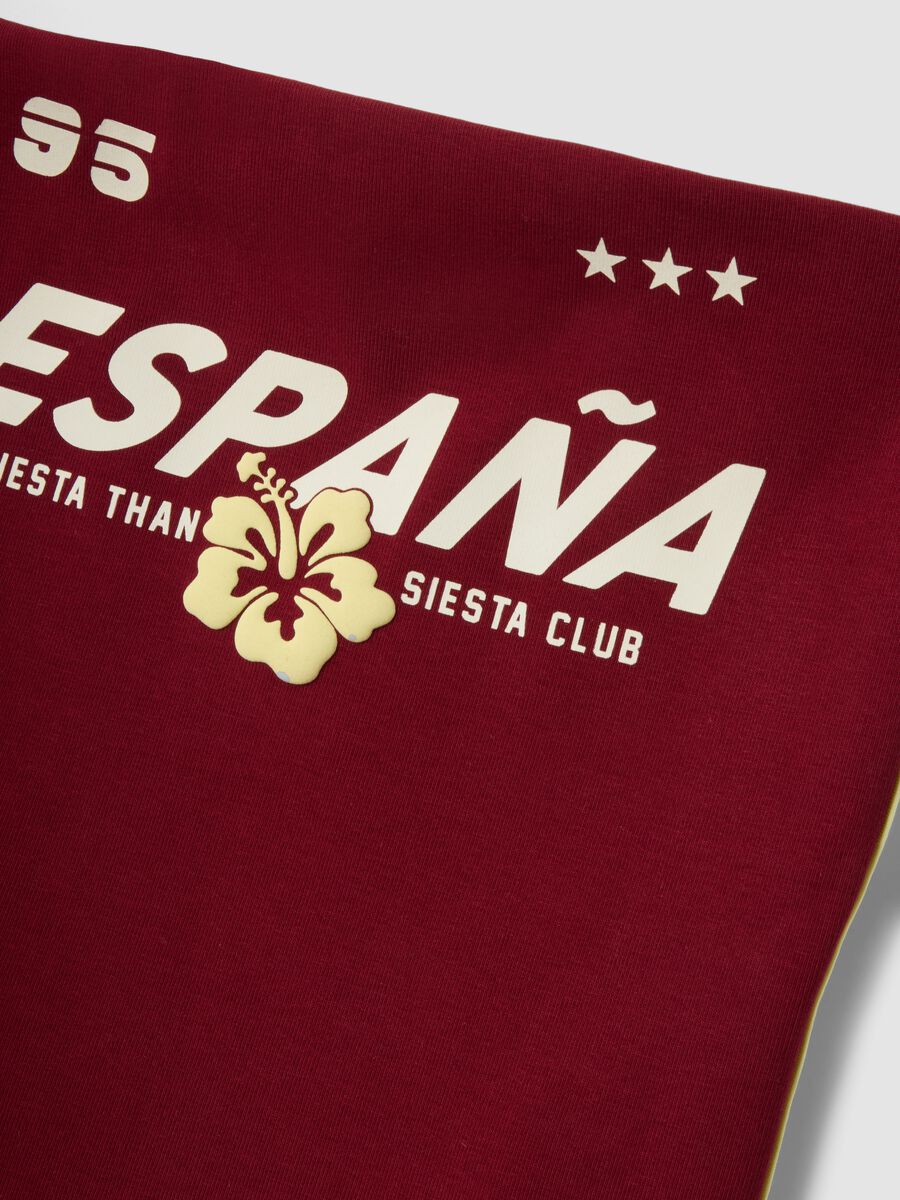 Red bandeau top in stretch cotton_5