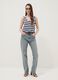 Multicolour striped regular-fit stretch viscose tank top_1