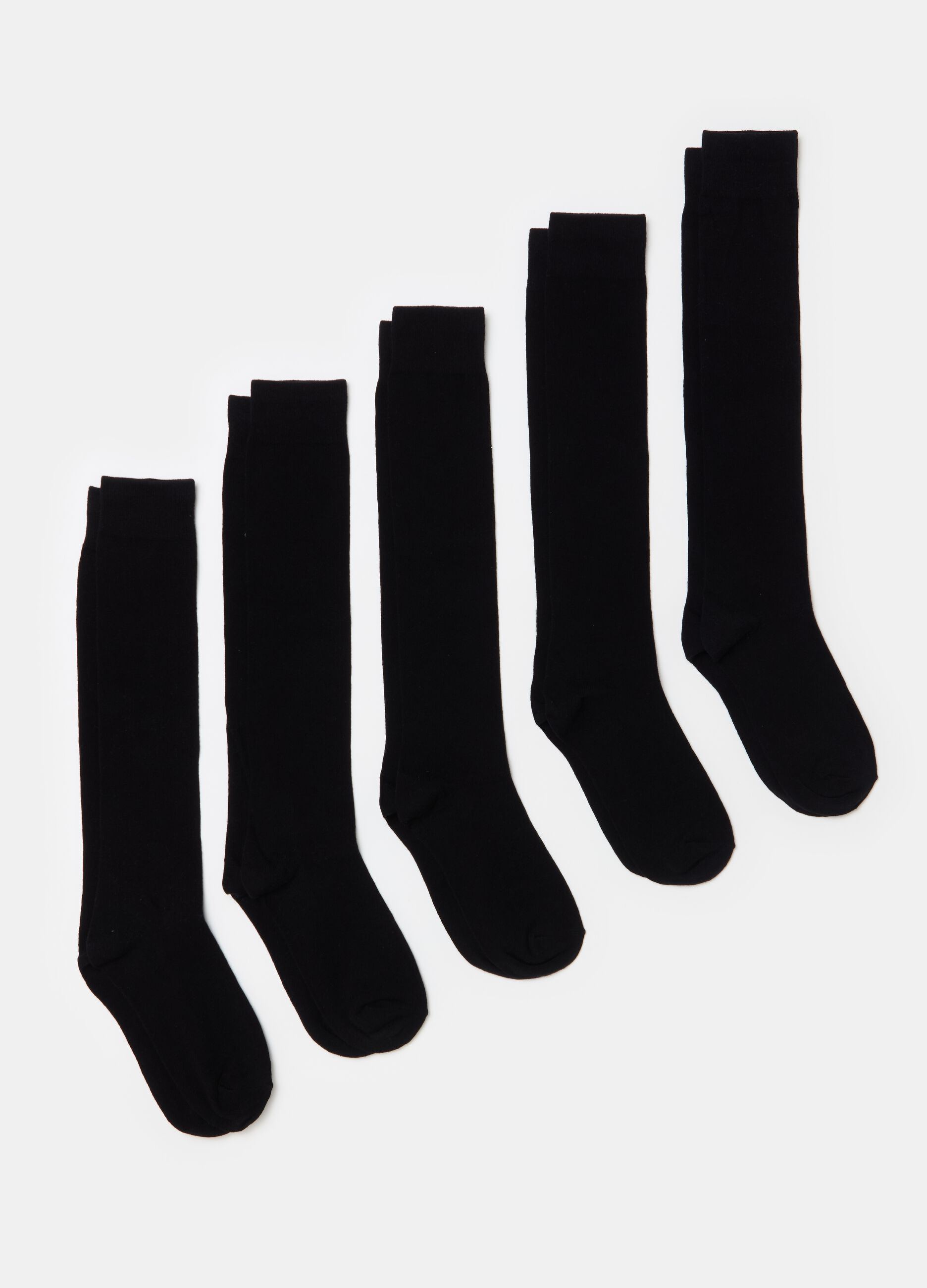 Five-pack stretch long socks