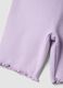 Purple ribbed stretch-cotton shorts for baby girls, regular fit_3