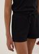 Schwarze Shorts aus reiner Bio-Baumwolle f&uuml;r M&auml;dchen mit elastischem Bund_2