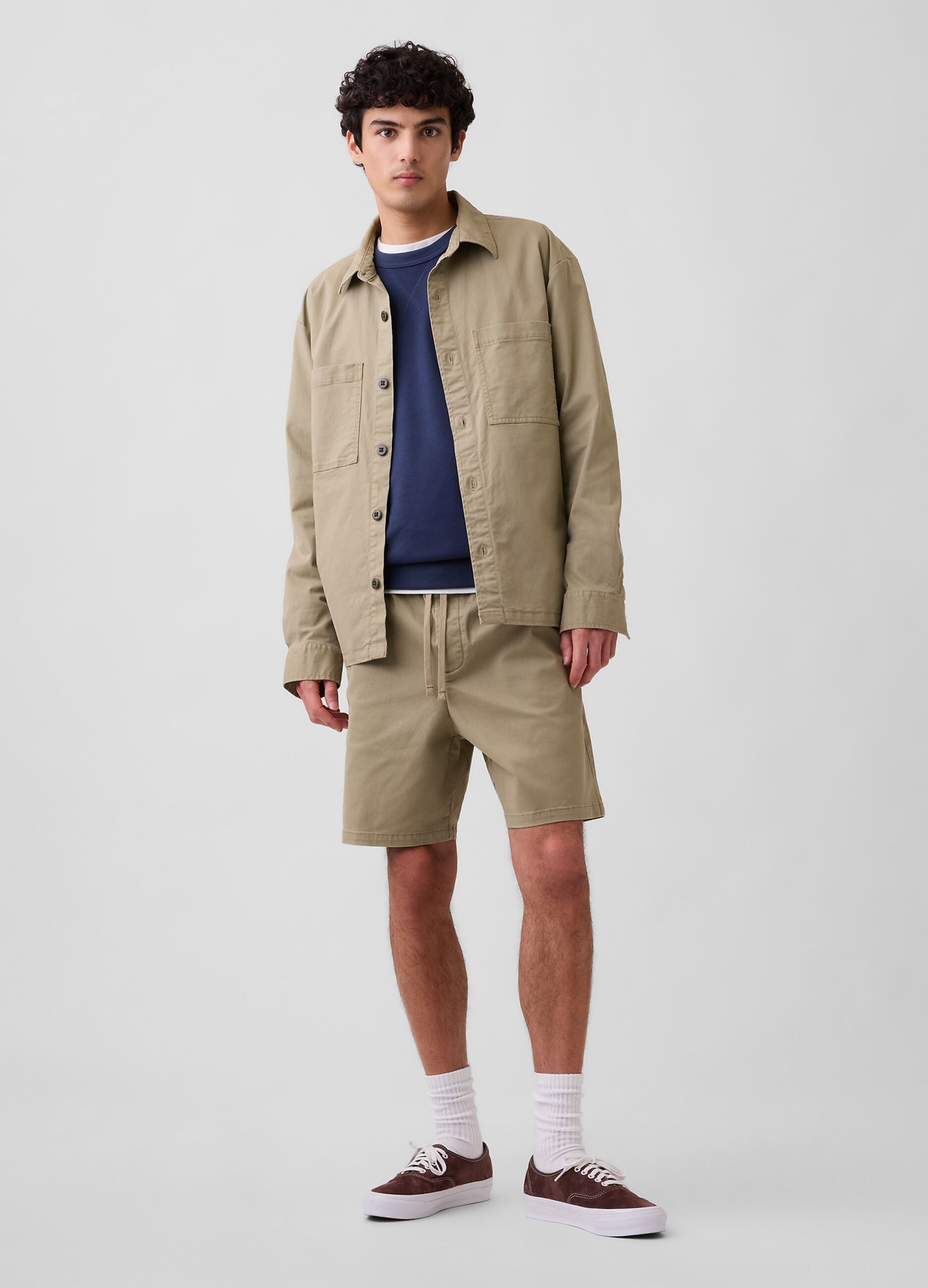 Shorts aus Stretch-Baumwolle