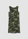 Green sleeveless stretch cotton dress_4