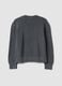 Grey pure cotton ribbed crew-neck jumper, regular fit_6