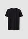 Boy's black crew neck T-shirt in pure cotton, over fit_4