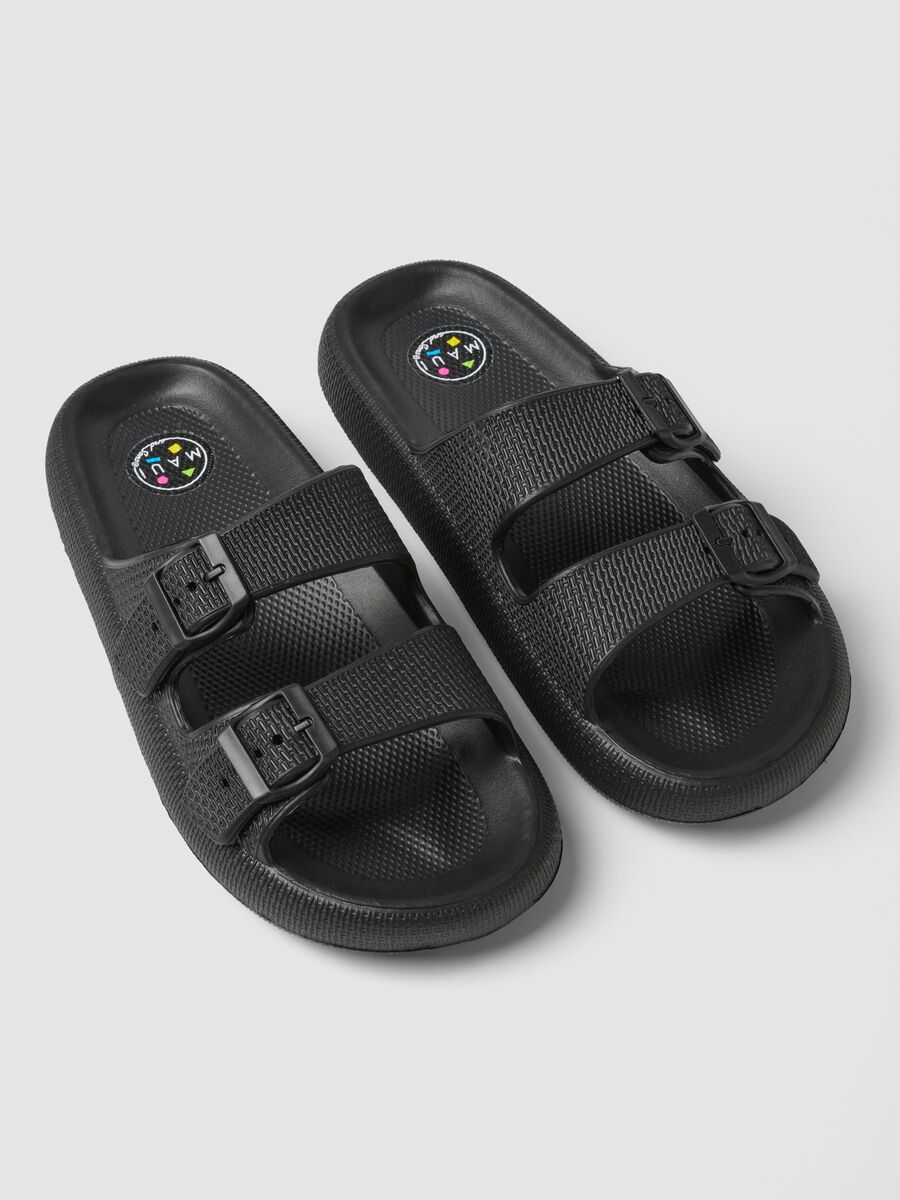 Black slides with double buckle_1