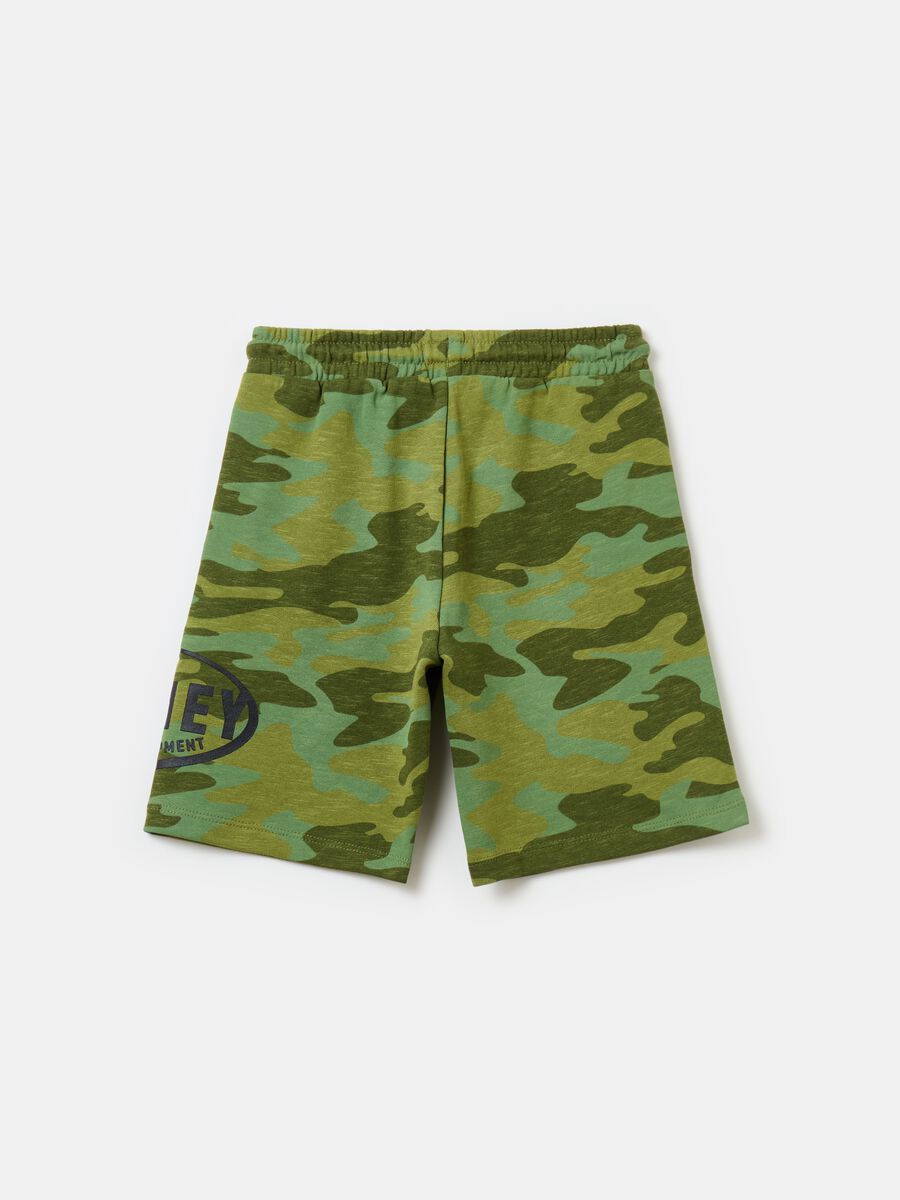 Camouflage Bermuda shorts with drawstring_1